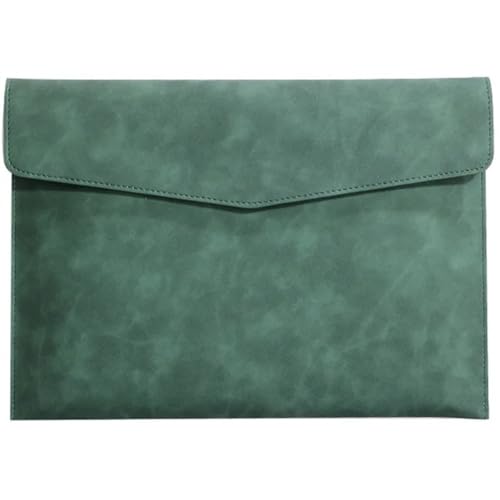 ordner A4-Leder-Aktenordner, einfache Dokumententasche mit großer Kapazität, modische Aktentasche, Datenvertrag, Rechnung, Aktentasche, Büropapier-Organizer büro ordner(Green) von JUNCHENG1008