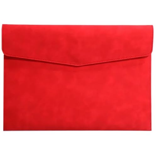 ordner A4-Leder-Aktenordner, einfache Dokumententasche mit großer Kapazität, modische Aktentasche, Datenvertrag, Rechnung, Aktentasche, Büropapier-Organizer büro ordner(Red) von JUNCHENG1008
