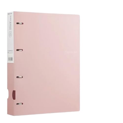 ordner A4-Ordner mit D-Typ-Stanzung, Büro-Aufbewahrung, Aktenring, Testpapier, Datenaufbewahrungsordner, 4-Loch-Binder, Lernzubehör büro ordner(Pink) von JUNCHENG1008
