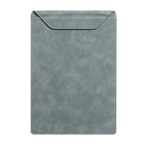ordner A4- und Letter-großes Leder-Klemmbrett, Konferenzblock, Ordner for geschäftliche Unterzeichnungen mit magnetischer Saugschnalle büro ordner(Grigio) von JUNCHENG1008