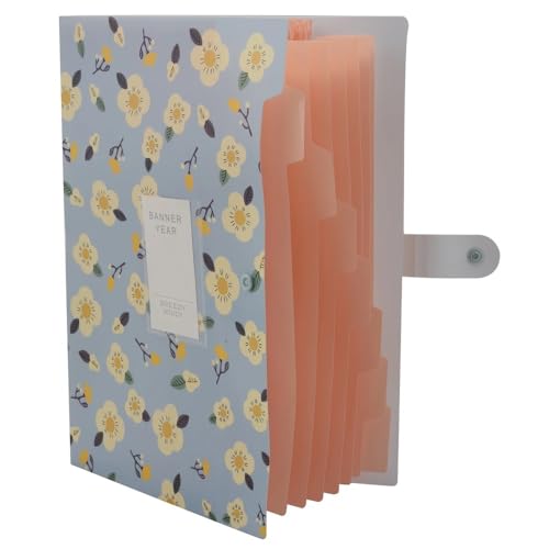 ordner Fächermappe mit Blumenmuster, A4- und Letter-Format, Archivordner, Organizer, 8 Fächer (blau) büro ordner von JUNCHENG1008