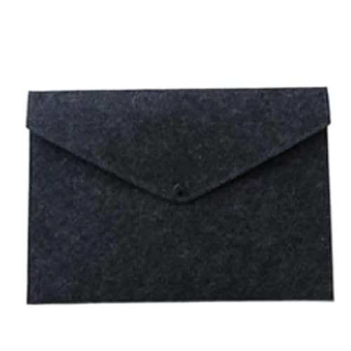 ordner Hochwertiger A4-Umschlag mit großem Fassungsvermögen, Filzordner, verschleiertes Knopfdesign, Dokumententasche, Büro-Datei-Organizer-Tasche büro ordner(Schwarz) von JUNCHENG1008