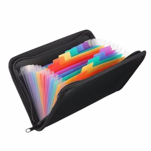 ordner Multi-Organizer aus Kunststoff, transparente Innenseite, langlebiger und stilvoller Aktenordner-Organizer for die Organisation von Quittungen büro ordner(Color) von JUNCHENG1008