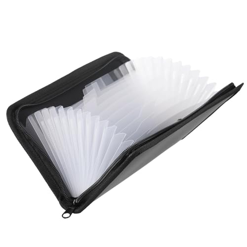 ordner Multi-Organizer aus Kunststoff, transparente Innenseite, langlebiger und stilvoller Aktenordner-Organizer for die Organisation von Quittungen büro ordner(Transparent) von JUNCHENG1008