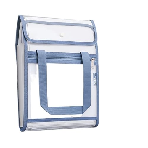 ordner Vertikaler Fächermappen-Organizer im A4-Format, 13 Fächer, großes Fassungsvermögen, Dokumentenmappe for Studenten, Geschäftsreisen büro ordner(1032 Blue) von JUNCHENG1008