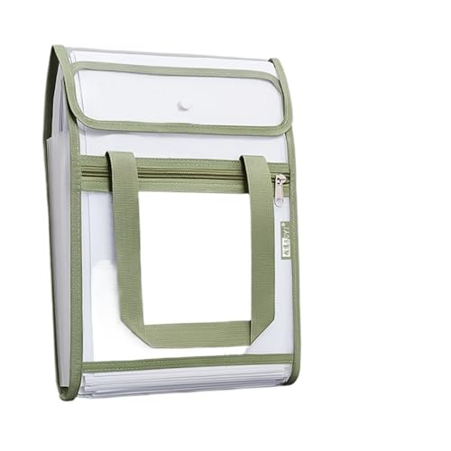 ordner Vertikaler Fächermappen-Organizer im A4-Format, 13 Fächer, großes Fassungsvermögen, Dokumentenmappe for Studenten, Geschäftsreisen büro ordner(1032 Green) von JUNCHENG1008