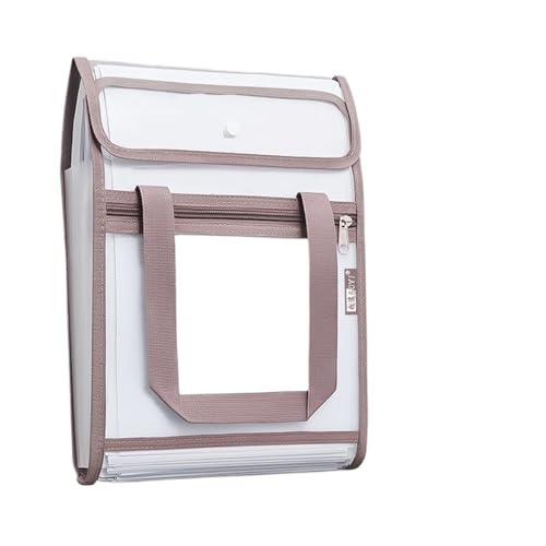 ordner Vertikaler Fächermappen-Organizer im A4-Format, 13 Fächer, großes Fassungsvermögen, Dokumentenmappe for Studenten, Geschäftsreisen büro ordner(1032 Pink) von JUNCHENG1008