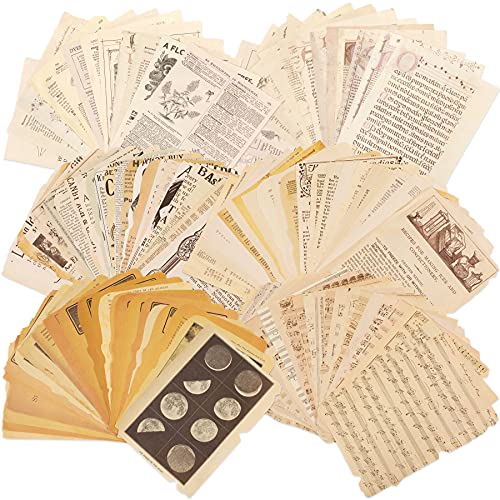 JUNEBRUSHS 120 Blatt Scrapbook Papier Vintage Scrapbook Zubehör Ästhetisch Scrapbooking Papier DIY Dekoratives Papier für Scrapbooking Bullet Journal(12x17cm,13x18cm) von JUNEBRUSHS