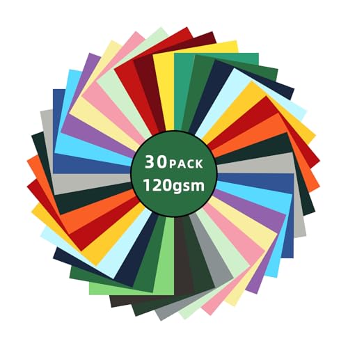 JUNEBRUSHS 300 Blatt farbiger Karton, 30 Farben, doppelseitiges Papier, 21,6 x 27,9 cm, für Sammelalben, Schule, Büro, Bastelarbeiten JUNEBRUSHS 300 Blatt farbiger Karton, 30 Farben, doppelseitiges Papier, 21,6 x 27,9 cm, für Sammelalben, Schule, Büro, Bastelarbeiten von JUNEBRUSHS
