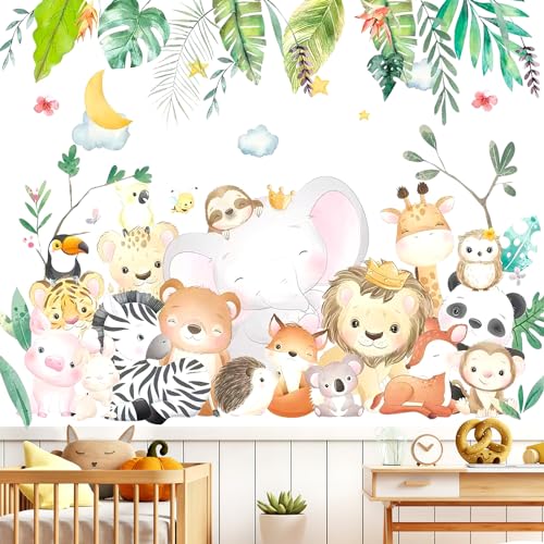 JUNEBRUSHS Wandtattoo Dschungel Tiere, Wandsticker Kinderzimmer Tierbaum Wandaufkleber Tierparty Elefant Giraffe Wandtattoo Kinderzimmer Junge Babyzimmer Schlafzimmer Wanddeko JUNEBRUSHS Wandtattoo Dschungel Tiere, Wandsticker Kinderzimmer Tierbaum Wandaufkleber Tierparty Elefant Giraffe Wandtattoo Kinderzimmer Junge Babyzimmer Schlafzimmer Wanddeko von JUNEBRUSHS