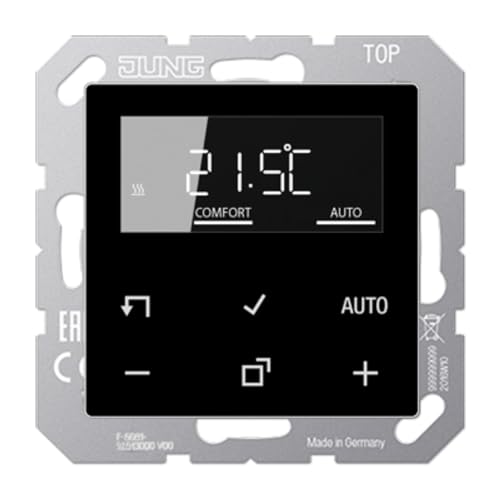 Jung TRDA1790SW Thermostat mit Standard-Display, schwarz von JUNG
