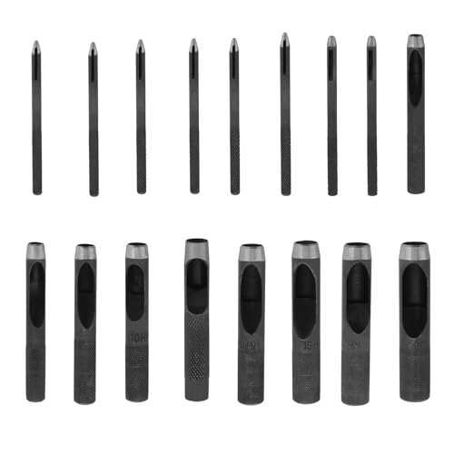 17pieces Hohl Lederloch Puncher Cutter 4mm Bis 20 Mm Rundes Loch Punchs Cutter Tool Für Ledergürtel Uhrenband Leinwand 17pieces Hohl Lederloch Puncher Cutter 4mm Bis 20 Mm Rundes Loch Punchs Cutter Tool Für Ledergürtel Uhrenband Leinwand von JUNNASALIKER