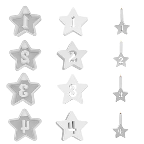 4pcs Sternförmige Silikonformen Für Epoxidharz Kerzenhalter Home Dekoration Putz Silikonform 4pcs Sternförmige Silikonformen Für Epoxidharz Kerzenhalter Home Dekoration Putz Silikonform von JUNNASALIKER
