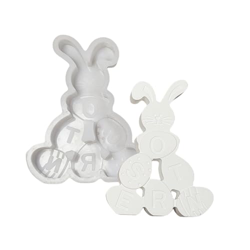Bunnies Statue Silikonkerzenformen Für Kerzenseife Home Dekoration Einfacher Demolding Epoxidharz Silikonformen Für Handwerk von JUNNASALIKER