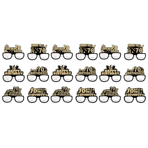 JUNNASALIKER 18pcs Paper Eyewears Für Geburtstagsfeier Handgefertigte Brillen Stilvolle Fotokabinen Requisiten Elegante Soziale Eventdekorationen von JUNNASALIKER