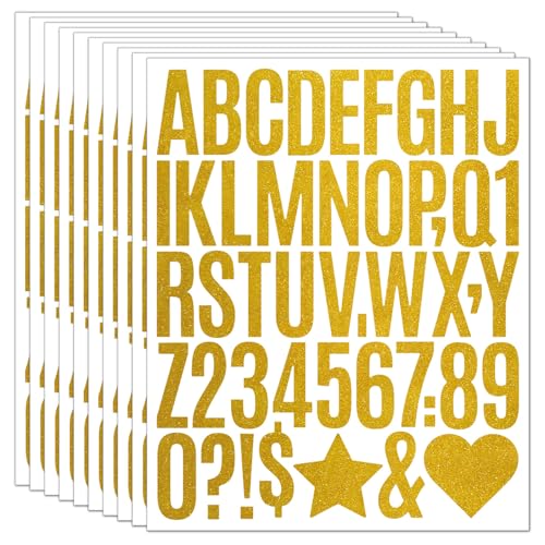 JUNNASALIKER 420pcs Glitzernde Buchstabennummer Aufkleber Gold Glitzer Aufkleber Großer Buchstabenaufkleber Für Journal Notebook Scrapbooking JUNNASALIKER 420pcs Glitzernde Buchstabennummer Aufkleber Gold Glitzer Aufkleber Großer Buchstabenaufkleber Für Journal Notebook Scrapbooking von JUNNASALIKER