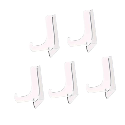 JUNNASALIKER 5 Pack Robuste Acryl Staffelei Standplattenkartenbücher Rahmenhalter Mit Glattem Umfang Für Eine Sichere Anzeige Von Sammlungen von JUNNASALIKER