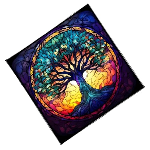 JUNNASALIKER Quadratische Gottesdachselegie Kreise Baum Astrologie Tischdecke Tarots Tischdecke Tischtuch Hexereien Lieferungen von JUNNASALIKER