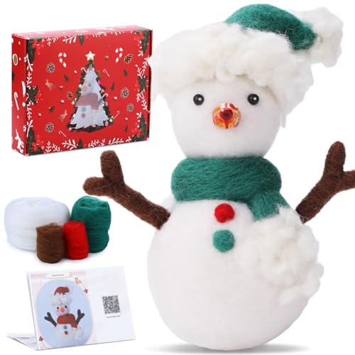 JUNNASALIKER Weihnachten Santa Deer Woll Filzwerkzeuge Set Handgefertigtes Filzmaterialpaket Nicht Feindliche Nadel Filzen Starter Kits JUNNASALIKER Weihnachten Santa Deer Woll Filzwerkzeuge Set Handgefertigtes Filzmaterialpaket Nicht Feindliche Nadel Filzen Starter Kits von JUNNASALIKER