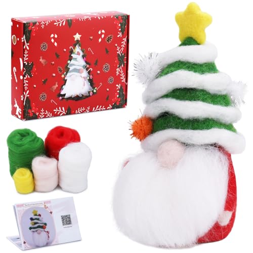 JUNNASALIKER Weihnachten Santa Deer Woll Filzwerkzeuge Set Handgefertigtes Filzmaterialpaket Nicht Feindliche Nadel Filzen Starter Kits JUNNASALIKER Weihnachten Santa Deer Woll Filzwerkzeuge Set Handgefertigtes Filzmaterialpaket Nicht Feindliche Nadel Filzen Starter Kits von JUNNASALIKER