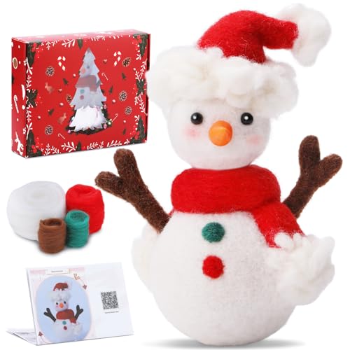 JUNNASALIKER Weihnachten Santa Deer Woll Filzwerkzeuge Set Handgefertigtes Filzmaterialpaket Nicht Feindliche Nadel Filzen Starter Kits JUNNASALIKER Weihnachten Santa Deer Woll Filzwerkzeuge Set Handgefertigtes Filzmaterialpaket Nicht Feindliche Nadel Filzen Starter Kits von JUNNASALIKER