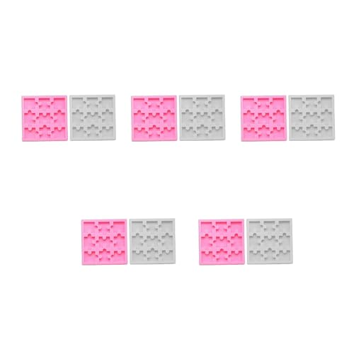 Puzzleteil-Silikonharz-Formen, Puzzle, Silikon, Epoxidharz, Schmuck, Ohrringe, Halskette, Anhänger, Schlüsselanhänger, Harzform, quadratischer Schlüsselanhänger von JUNNASALIKER