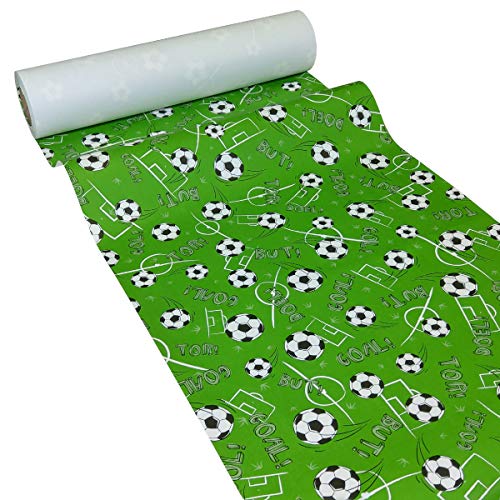 JUNOPAX 50m x 0,40m Papiertischläufer Fußball von JUNOPAX