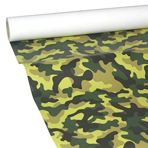 JUNOPAX 50m x 0,75m Papiertischdecke Tarnmuster Camouflage von JUNOPAX