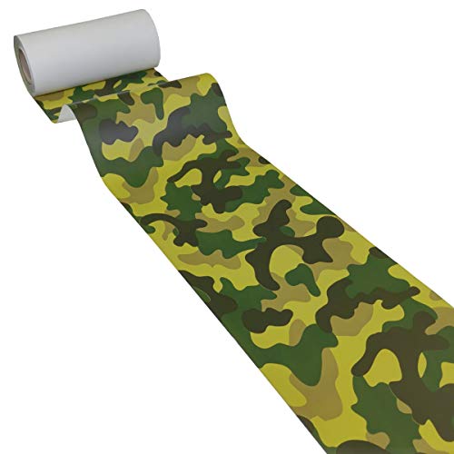 JUNOPAX 50m x 0,20m Papiertischband Tarnmuster Camouflage von JUNOPAX