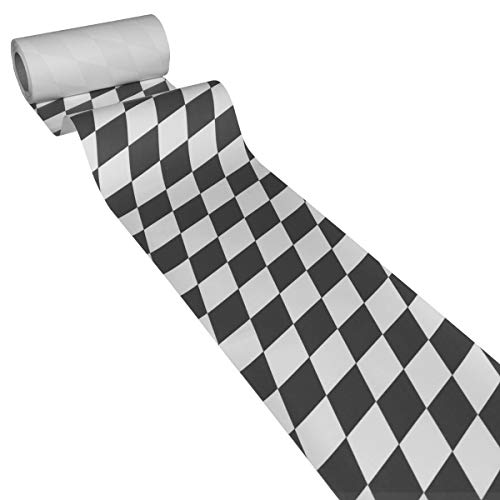 JUNOPAX Papier-Tischläufer 50m x 0,20m Raute schwarz-weiß, nass- und wischfest JUNOPAX Papier-Tischläufer 50m x 0,20m Raute schwarz-weiß, nass- und wischfest von JUNOPAX
