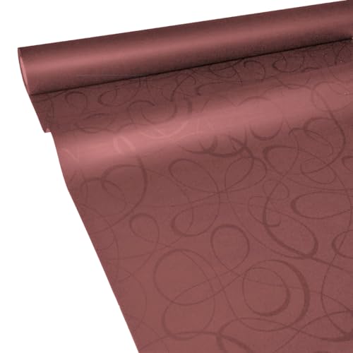 JUNOPAX Papiertischdecke 50m x 1,00m Loop weinrot von JUNOPAX