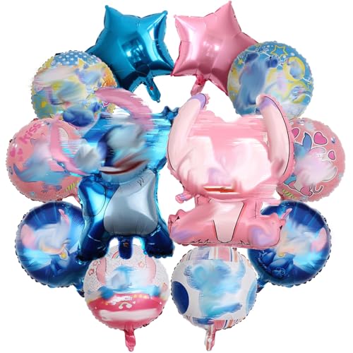 Cartoon-Thema-Geburtstagsparty-Dekoration Ballon Geburtstagsdeko, 30 Stück Kindergeburtstag Deko set, Enthält banner, Tischdecke, Tortendeko, Swirl Decoration, Latexballons von JUNYOHOA