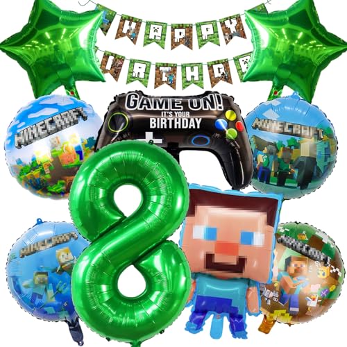 Geburtstagsdeko Junge, Folienballon Geburtstag, Mitgebsel Kindergeburtstag 8 Jahre, 8 Jahre Kinder geburtstag Luftballon deko, Gamer Luftballon Deko Geburtstag Party Folienballon Geburtstagsdeko Junge, Folienballon Geburtstag, Mitgebsel Kindergeburtstag 8 Jahre, 8 Jahre Kinder geburtstag Luftballon deko, Gamer Luftballon Deko Geburtstag Party Folienballon von JUNYOHOA