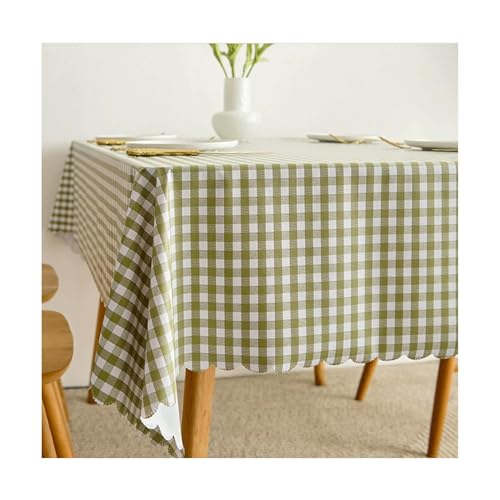 JUSKAQZYI abwaschbare tischdecke Rechteck wasserdichtes Tischtuch PVC Buffalo Plaid Tischdecke abgelöschtes Tischabdeckung zum Abendessen, Küche, Außen 140 * 220 cm tischdecken von JUSKAQZYI