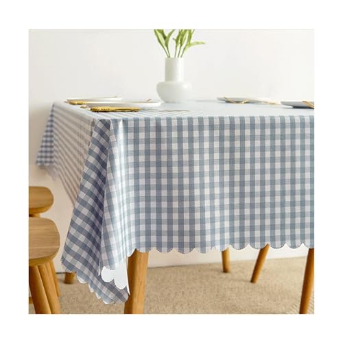 JUSKAQZYI abwaschbare tischdecke Rechteck wasserdichtes Tischtuch PVC Buffalo Plaid Tischdecke abgelöschtes Tischabdeckung zum Abendessen, Küche, Außen 140 * 220 cm tischdecken von JUSKAQZYI