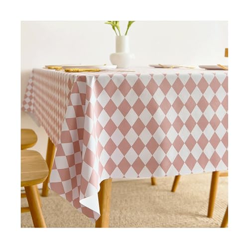 JUSKAQZYI abwaschbare tischdecke Rechteck wasserdichtes Tischtuch PVC Buffalo Plaid Tischdecke abgelöschtes Tischabdeckung zum Abendessen, Küche, Außen 140 * 220 cm tischdecken von JUSKAQZYI