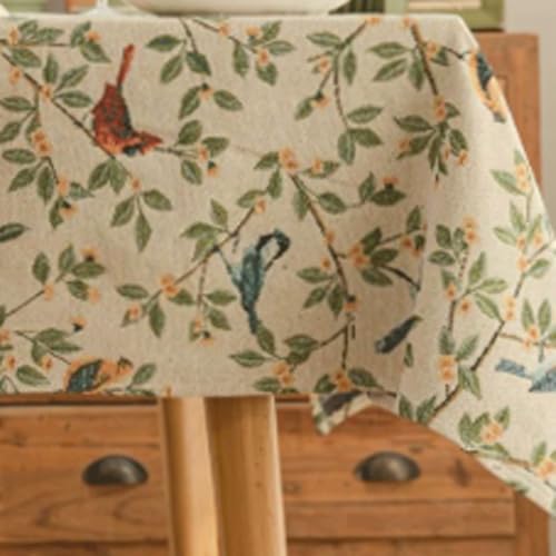 JUSKAQZYI abwaschbare tischdecke Tischtuch Retro pastoraler Stil Staubsicherer rechteckiger Tischdeckel ausgelöschtes waschbares Tischabzug für Küchen- und Esszimmer tischdecken von JUSKAQZYI