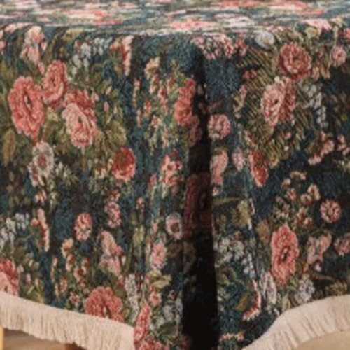 JUSKAQZYI abwaschbare tischdecke Tischtuch Retro pastoraler Stil Staubsicherer rechteckiger Tischdeckel ausgelöschtes waschbares Tischabzug für Küchen- und Esszimmer tischdecken von JUSKAQZYI