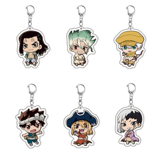 6 DrStones Schlüsselanhänger Anime Figur Cosplay Accessories DrStones Acryl Anhänger Keychain Collections 6 DrStones Schlüsselanhänger Anime Figur Cosplay Accessories DrStones Acryl Anhänger Keychain Collections von JUSONGKWCP