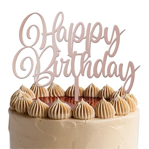JUSTCAKETOPPERS Rose Gold Happy Birthday Acryl Cake Topper Elegante Geburtstagstorte Dekoration für Party & Feier JUSTCAKETOPPERS Rose Gold Happy Birthday Acryl Cake Topper Elegante Geburtstagstorte Dekoration für Party & Feier von JUST CAKE TOPPERS