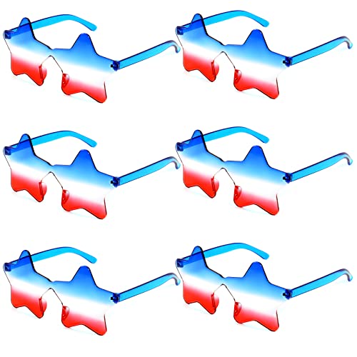 JUSTOTRY 6 Stück 4. Juli Sonnenbrille – patriotisches Gastgeschenk rot-weiß und blau Dekoration Gläser für Erwachsene Party Zubehör Geschenk, Rot / Weiß / Blau, Einheitsgröße JUSTOTRY 6 Stück 4. Juli Sonnenbrille – patriotisches Gastgeschenk rot-weiß und blau Dekoration Gläser für Erwachsene Party Zubehör Geschenk, Rot / Weiß / Blau, Einheitsgröße von JUSTOTRY