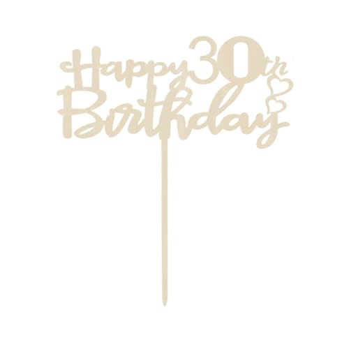 Kuchendekoration zum 30. Geburtstag, aus Holz, Aufschrift "Happy 30th Birthday", Kuchendekoration zum 30. Hochzeitstag, 30. Hochzeitstag, Kuchendekoration für Geburtstag, Jahrestag, Party Kuchendekoration zum 30. Geburtstag, aus Holz, Aufschrift "Happy 30th Birthday", Kuchendekoration zum 30. Hochzeitstag, 30. Hochzeitstag, Kuchendekoration für Geburtstag, Jahrestag, Party von JUTTIRA