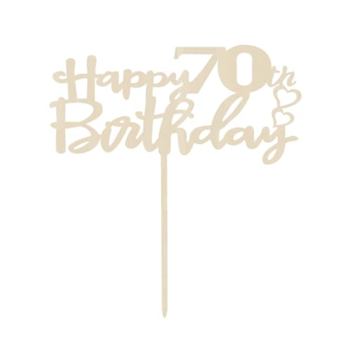 Kuchendekoration zum 70. Geburtstag, aus Holz, Aufschrift "Happy 70th Birthday", 70. Jahrestag, Kuchendekoration aus Holz, Kuchendekorationen für Geburtstag, Jahrestag, Party Kuchendekoration zum 70. Geburtstag, aus Holz, Aufschrift "Happy 70th Birthday", 70. Jahrestag, Kuchendekoration aus Holz, Kuchendekorationen für Geburtstag, Jahrestag, Party von JUTTIRA