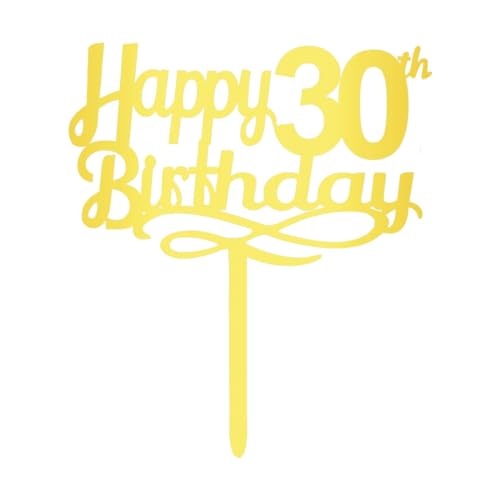 Tortenaufsatz "Happy 30th Birthday", Acryl, "Cheers to 30 Years Old Bday", Dekoration zum 30. Jahrestag, Acryl-Kuchenaufsatz, Kuchendekorationen für Geburtstag, Jahrestag, Party von JUTTIRA
