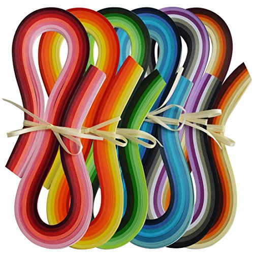 JUYA Papier Quilling Set 720-Streifen 36 Farben 54cm Länge/Streifen Papierbreite 5mm von JUYA