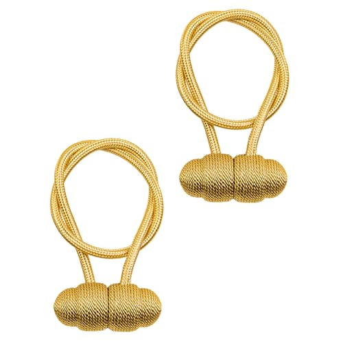 2 x magnetische Vorhanghalter, Raffhalter, gewebtes Seil, Raffhalter für Zuhause und Büro, Dekoration, Vorhanghalter 2 x magnetische Vorhanghalter, Raffhalter, gewebtes Seil, Raffhalter für Zuhause und Büro, Dekoration, Vorhanghalter von JUYAXIN