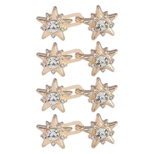 4 Paar Sternknopfnadeln, Jeans-Taillenspanner, verstellbare Hosenknopfnadel, Taillenschnalle, abnehmbare Jeansnadeln, Stern-Hosenschnalle, modische Anstecknadel 4 Paar Sternknopfnadeln, Jeans-Taillenspanner, verstellbare Hosenknopfnadel, Taillenschnalle, abnehmbare Jeansnadeln, Stern-Hosenschnalle, modische Anstecknadel von JUYAXIN