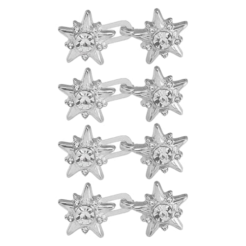 4 Paar Sternknopfnadeln, Jeans-Taillenspanner, verstellbare Hosenknopfnadel, Taillenschnalle, abnehmbare Jeansnadeln, Stern-Hosenschnalle, modische Anstecknadel 4 Paar Sternknopfnadeln, Jeans-Taillenspanner, verstellbare Hosenknopfnadel, Taillenschnalle, abnehmbare Jeansnadeln, Stern-Hosenschnalle, modische Anstecknadel von JUYAXIN
