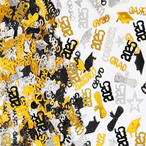 Glitzerndes Konfetti Abschlussfoto Gold Schwarz Blau Party Überwurf Dekoration für Festlichkeiten Glitzerndes Konfetti für Abschluss von JUYAXIN