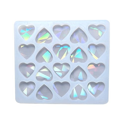 Herzförmige Ohrringe, Silikonform, Regenbogenfarben, Lichteffekt, Ohrstecker, Epoxidharz, für Partys, Festivals Herzförmige Ohrringe, Silikonform, Regenbogenfarben, Lichteffekt, Ohrstecker, Epoxidharz, für Partys, Festivals von JUYAXIN